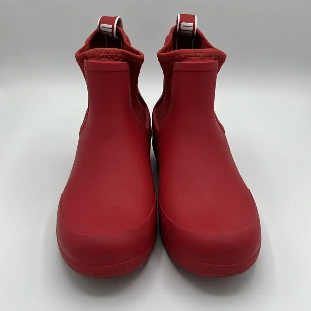 ✨UGG Red Rainboots Size‎ 6 Chevonne Ankle Rain Booties B22B
